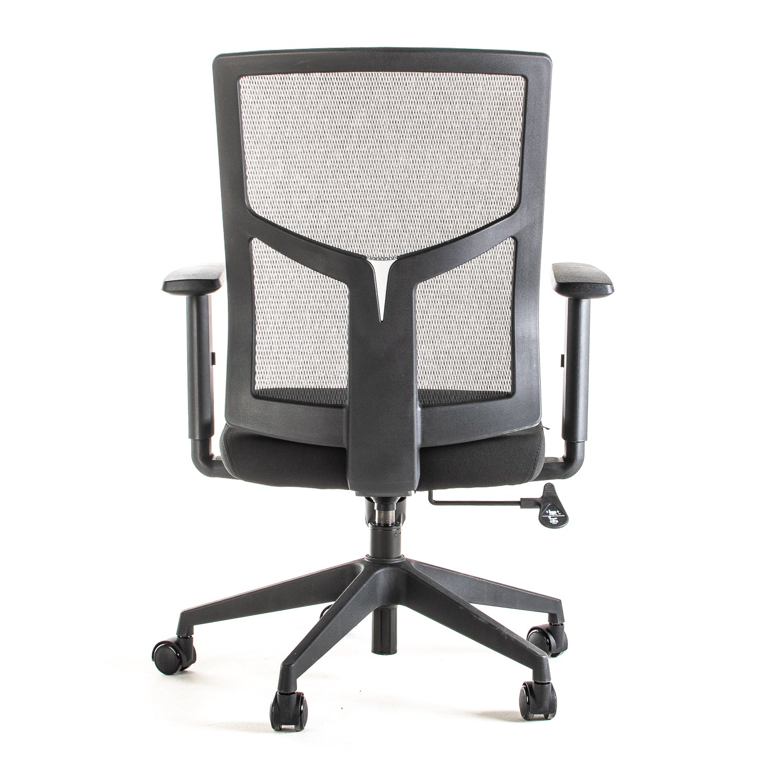 Silla operativa ergonómica con respaldo de malla BIT-2 Reclinable vista trasera.