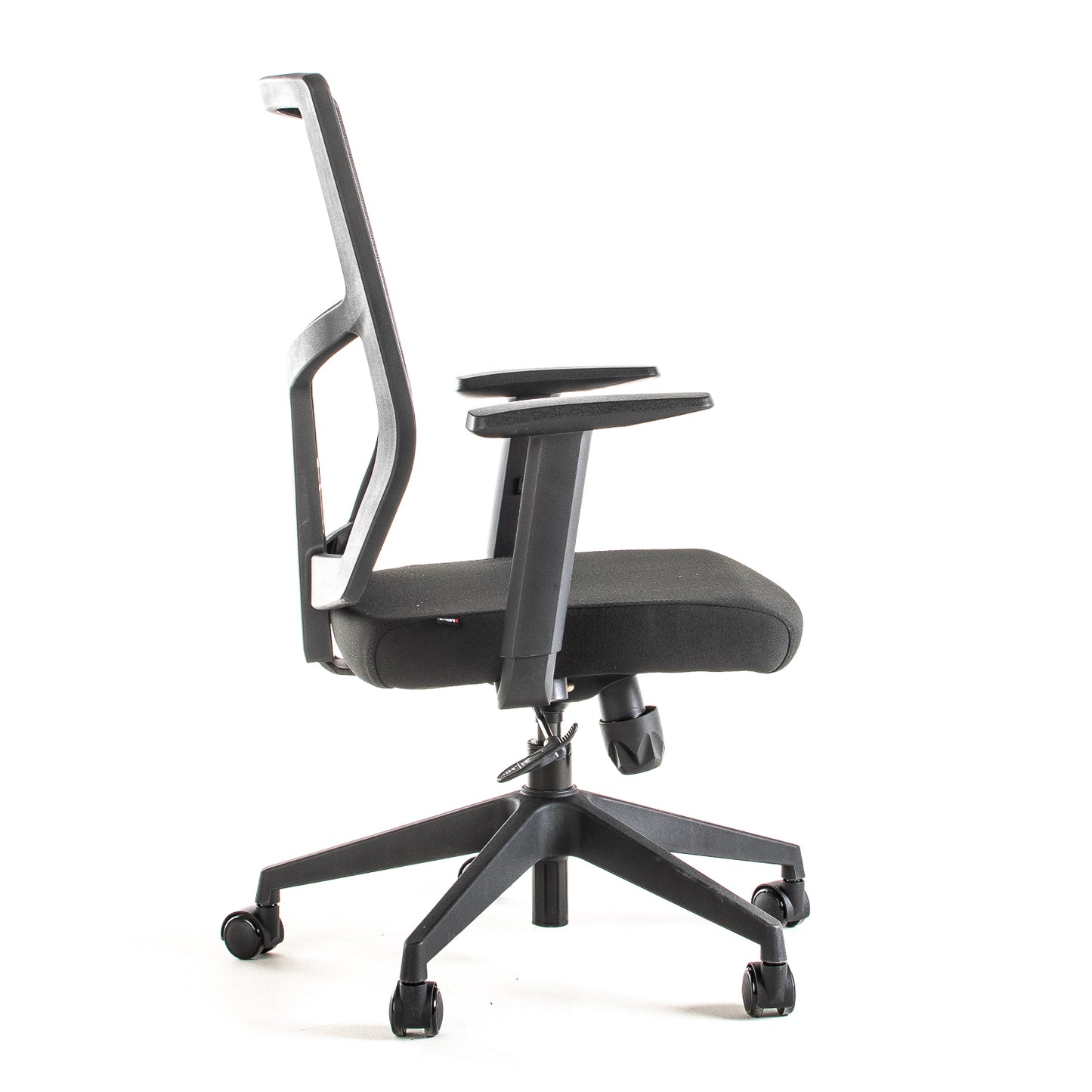 Silla operativa ergonómica con respaldo de malla BIT-2 Reclinable vista lateral.