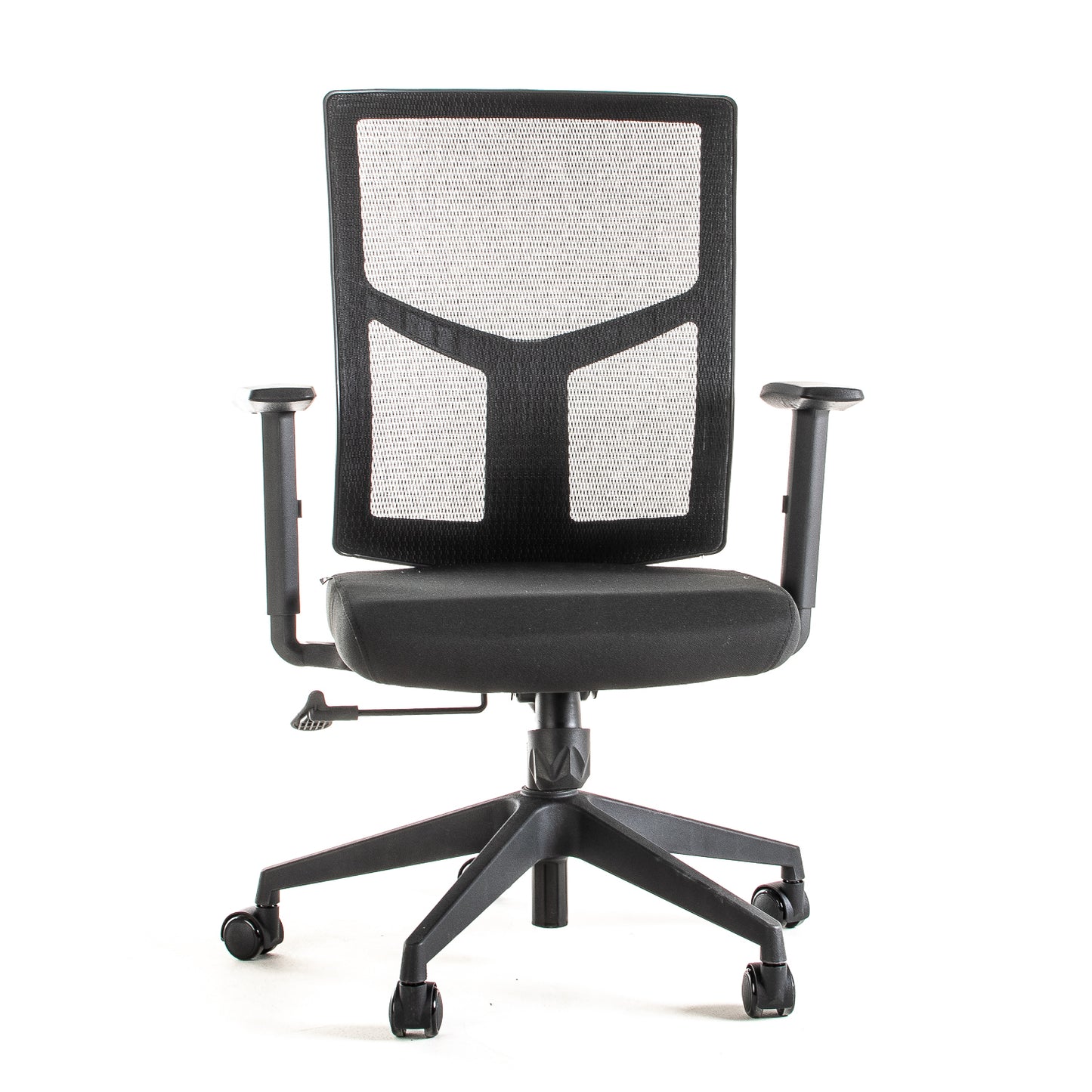 Silla operativa ergonómica con respaldo de malla BIT-2 Reclinable vista frente.