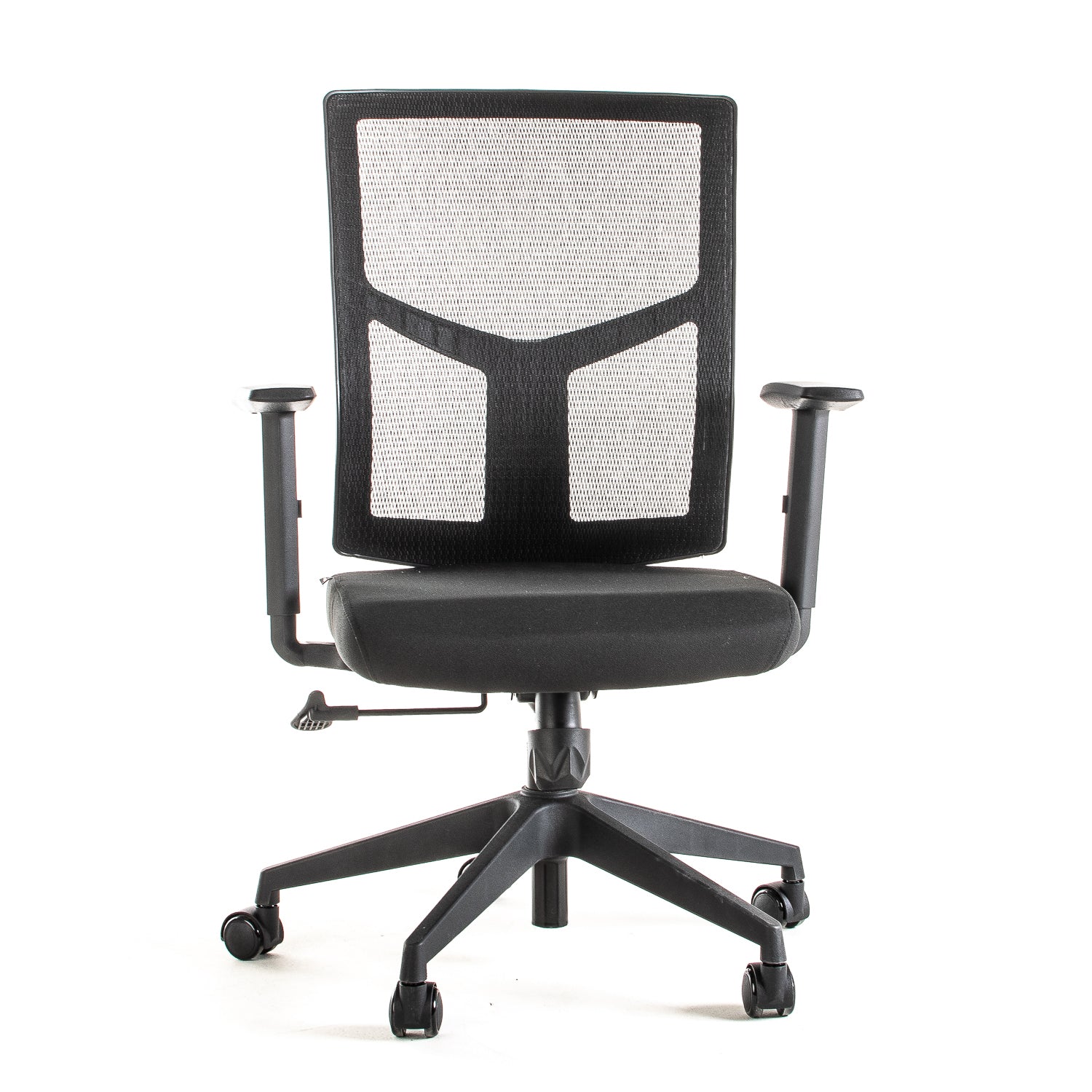 Silla operativa ergonómica con respaldo de malla BIT-2 Reclinable vista frente.