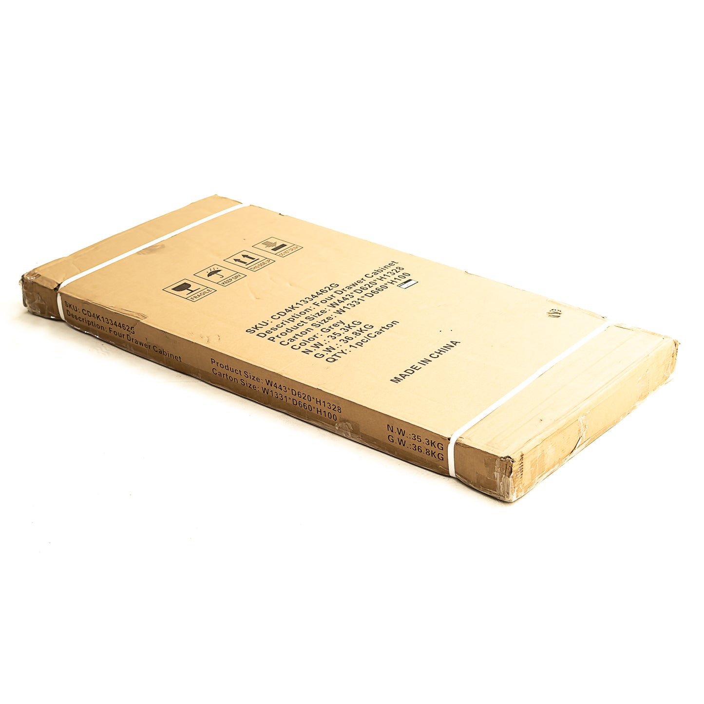 Cajonera Kárdex 4 Cajones Metálica Sistema Interlock 133x44x62