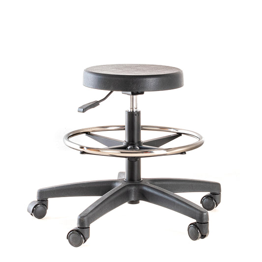 Piso de Laboratorio LAB-STOOL Aro Acero y Ruedas PU