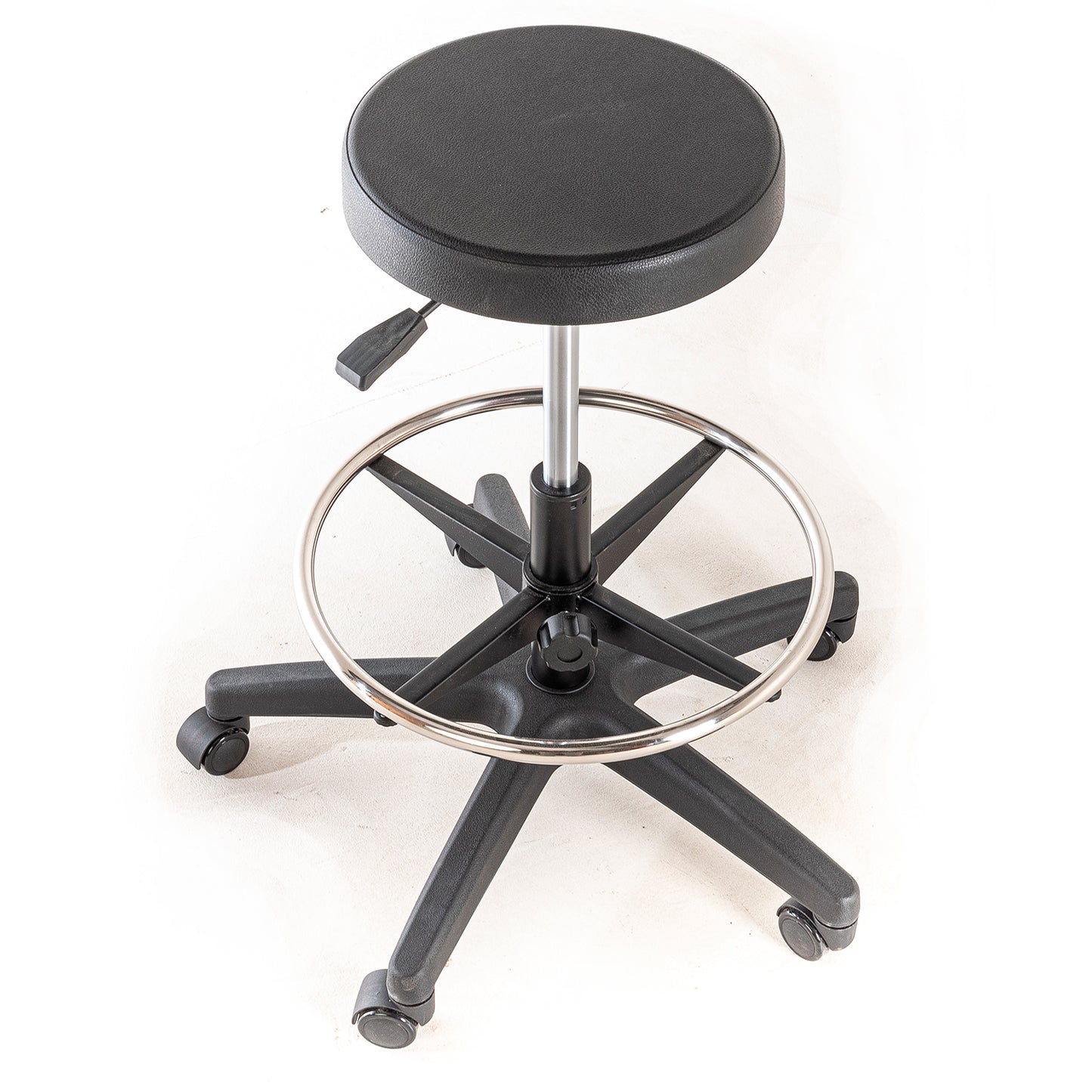 Piso de Laboratorio LAB-STOOL Aro Acero y Ruedas PU