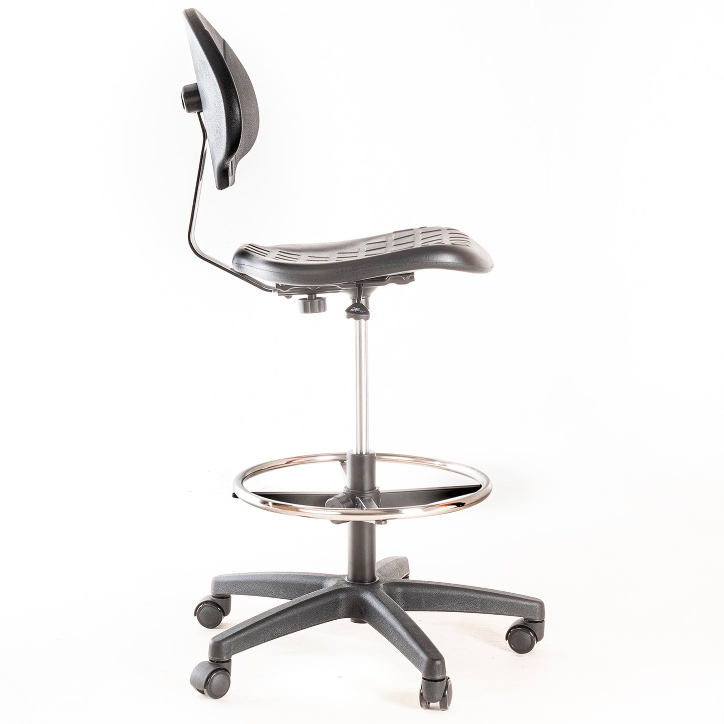 Silla de Laboratorio LAB-TULIP Aro Acero y Ruedas PU