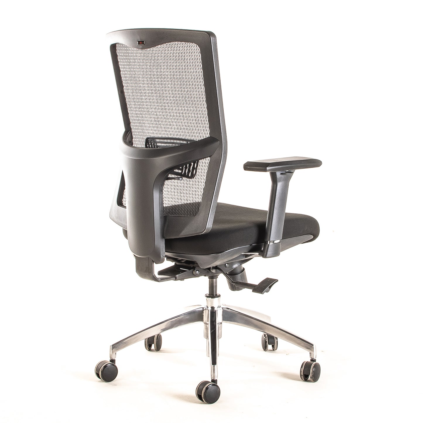 Silla ejecutiva ergonómica sincrónica con respaldo de malla y apoyo lumbar Maska-1 vista escorso trasera derecha