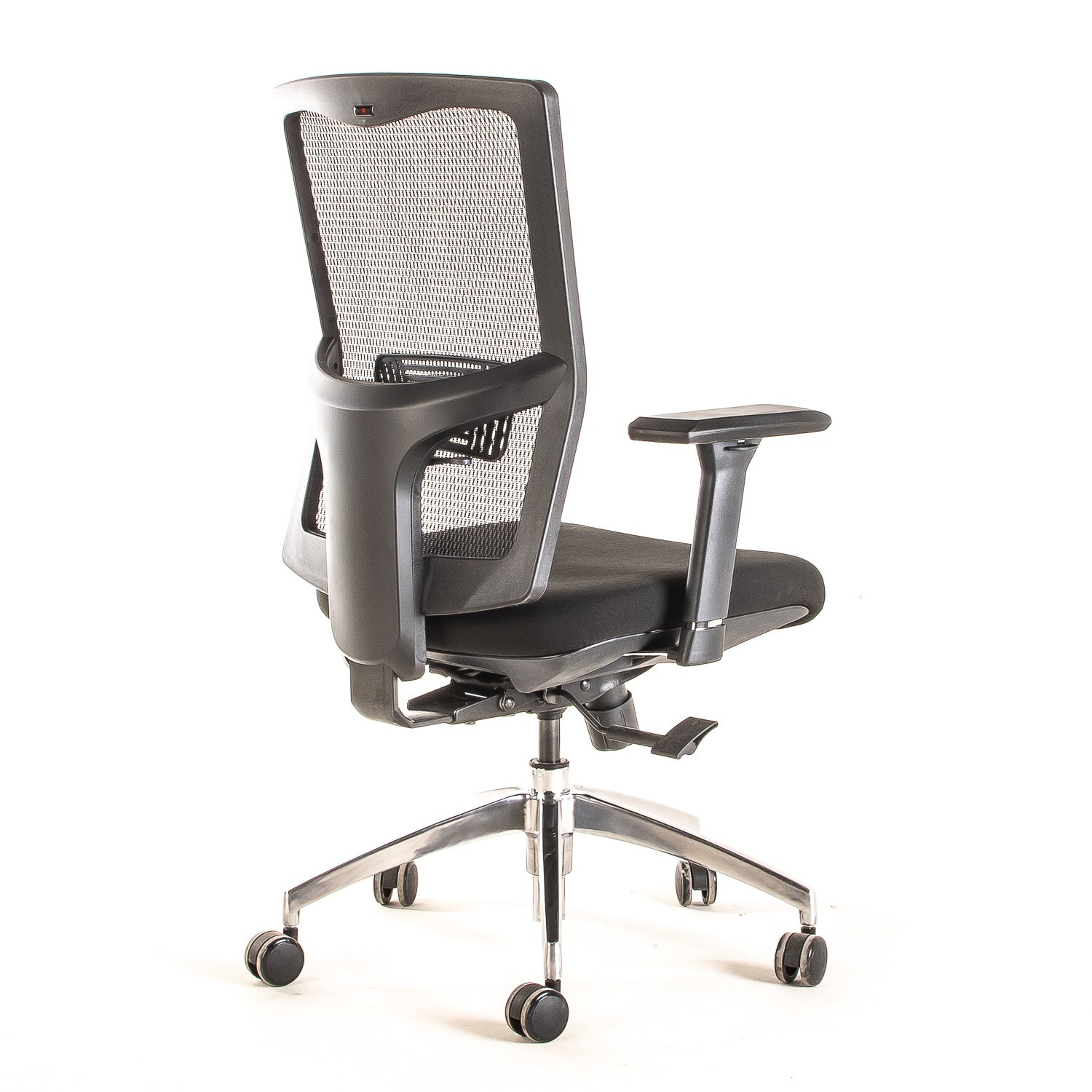 Silla ejecutiva ergonómica sincrónica con respaldo de malla y apoyo lumbar Maska-1 vista escorso trasera derecha