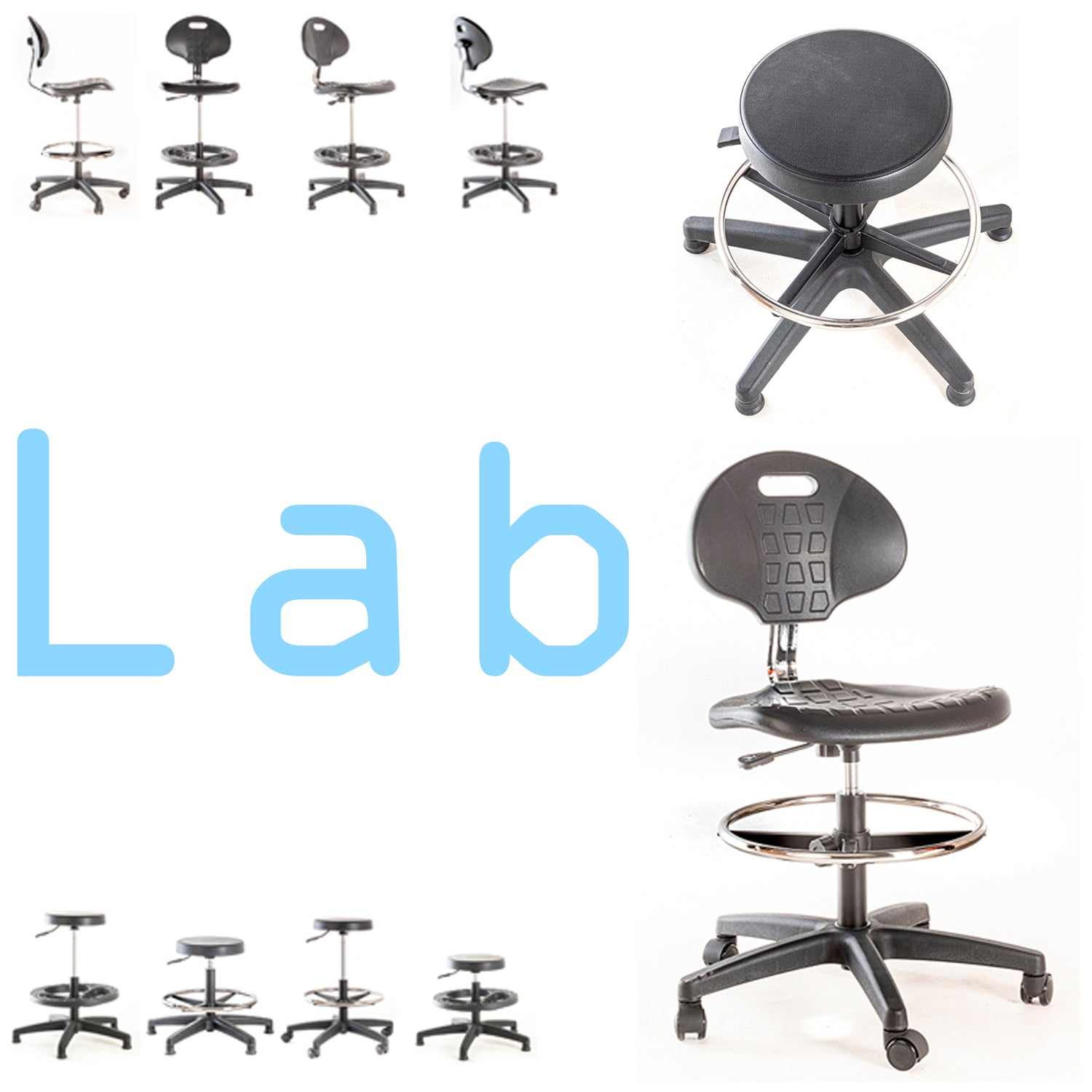 Sillas y Pisos de Laboratorio