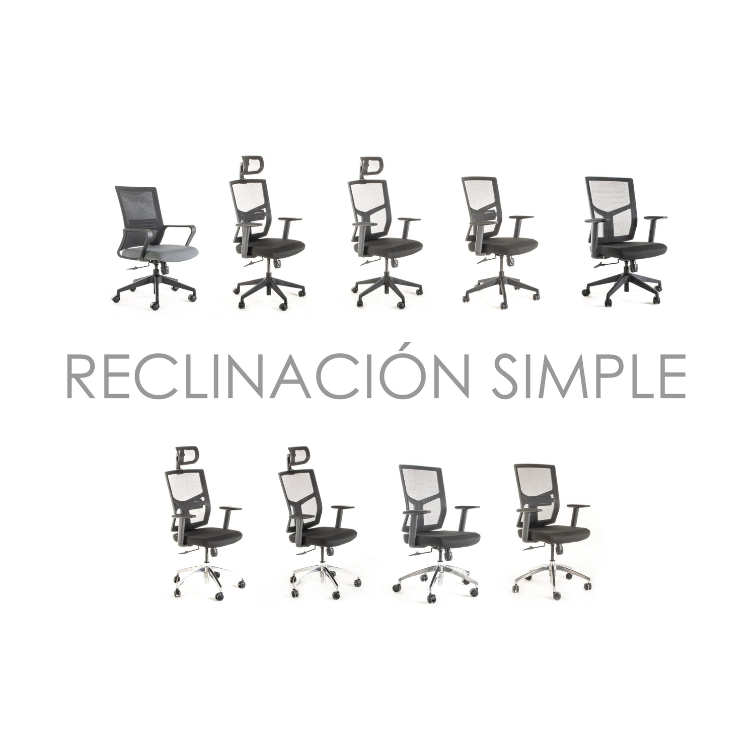 Todas las sillas con Mecanismo de Reclinación Simple