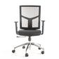Silla operativa ergonómica reclinable con respaldo de malla BIT-1 vista frente.
