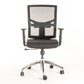 Silla operativa ergonómica reclinable con respaldo de malla BIT-1 con Apoyo Lumbar Regulable vista frente.