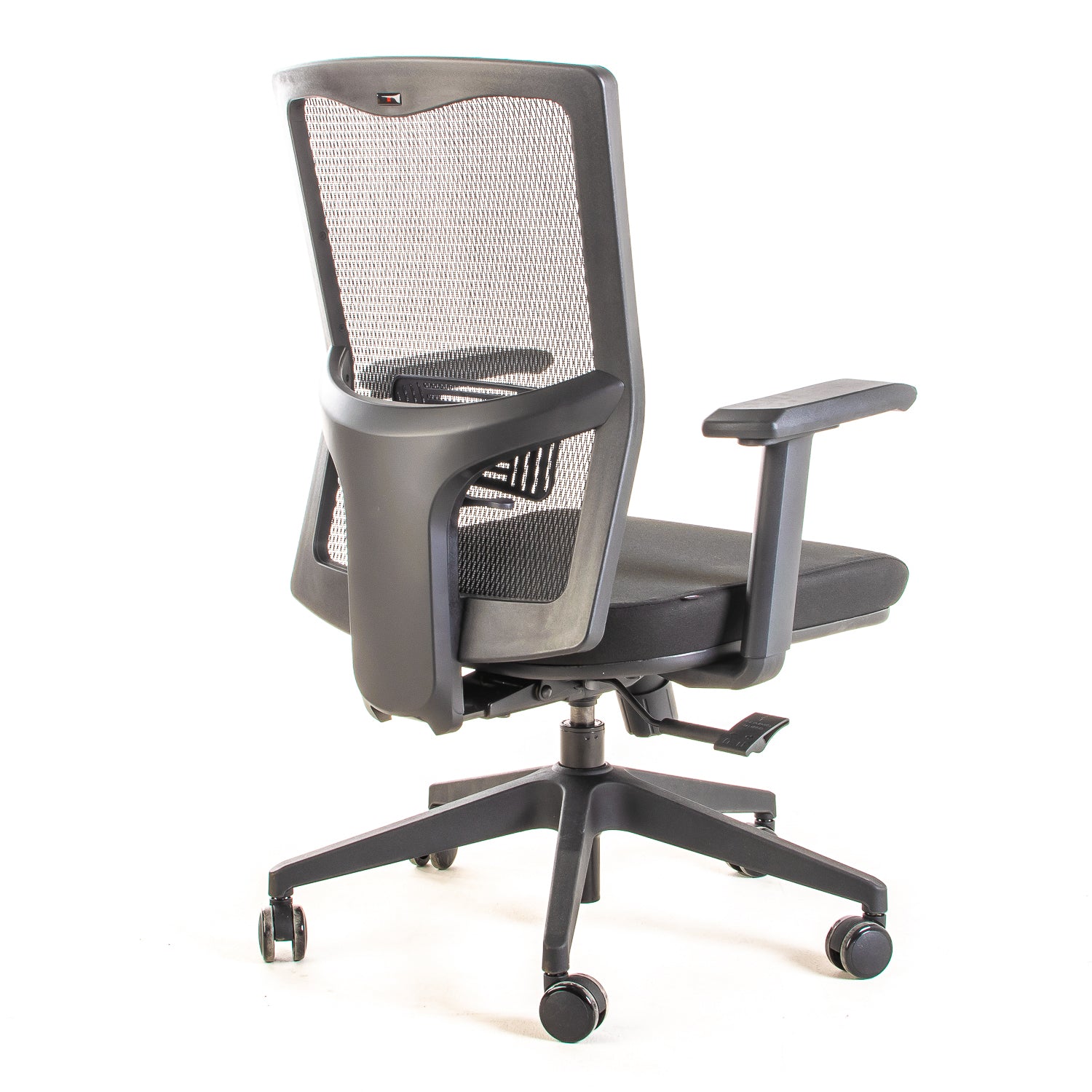 Silla ejecutiva ergonómica sincrónica con respaldo de malla y apoyo lumbar Maska-2 vista escorso trasera