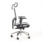 Silla ejecutiva ergonómica sincrónica con respaldo de malla y apoyo lumbar Maska-X con Cabecero vista lateral