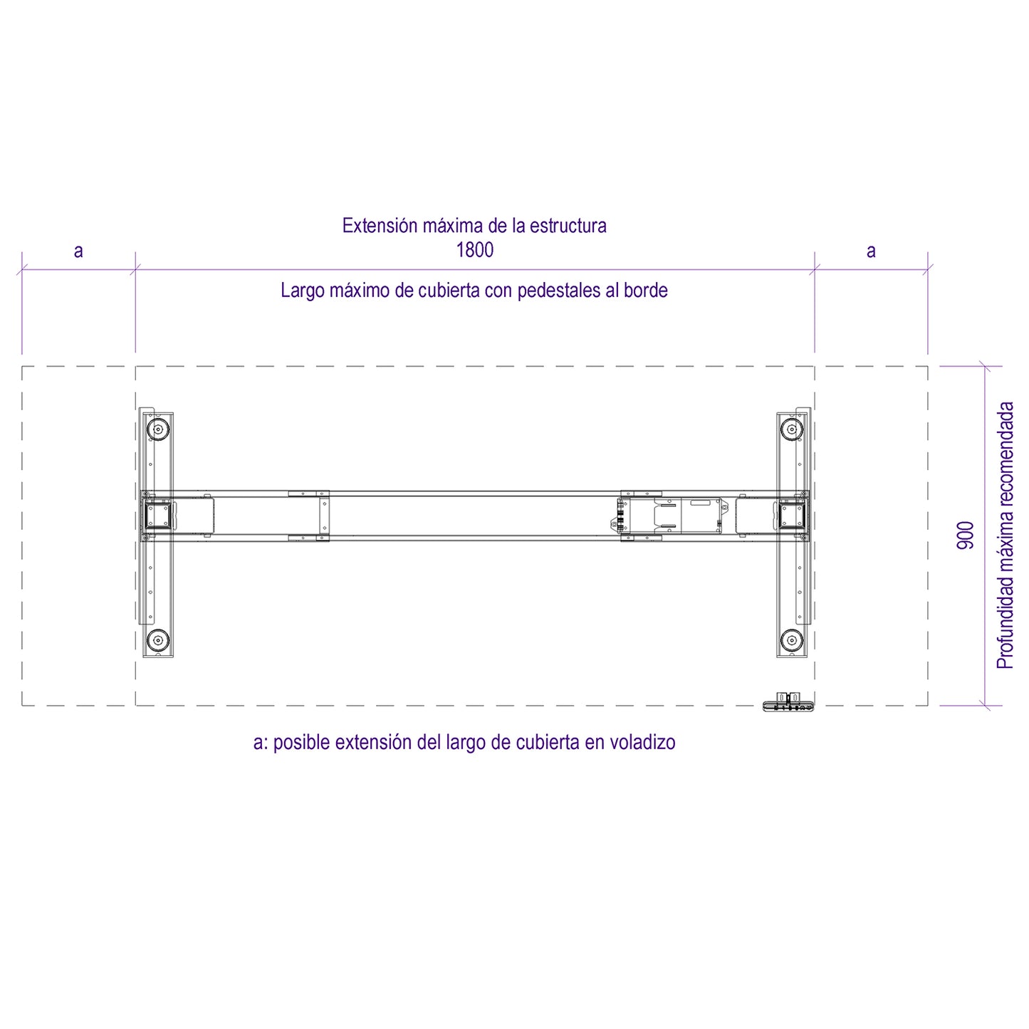 Set Estructura Standing Desk EAR para Escritorios Simples (dos motores)
