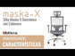 Silla ejecutiva ergonómica sincrónica con respaldo de malla y apoyo lumbar Maska-X con Cabecero video características y uso